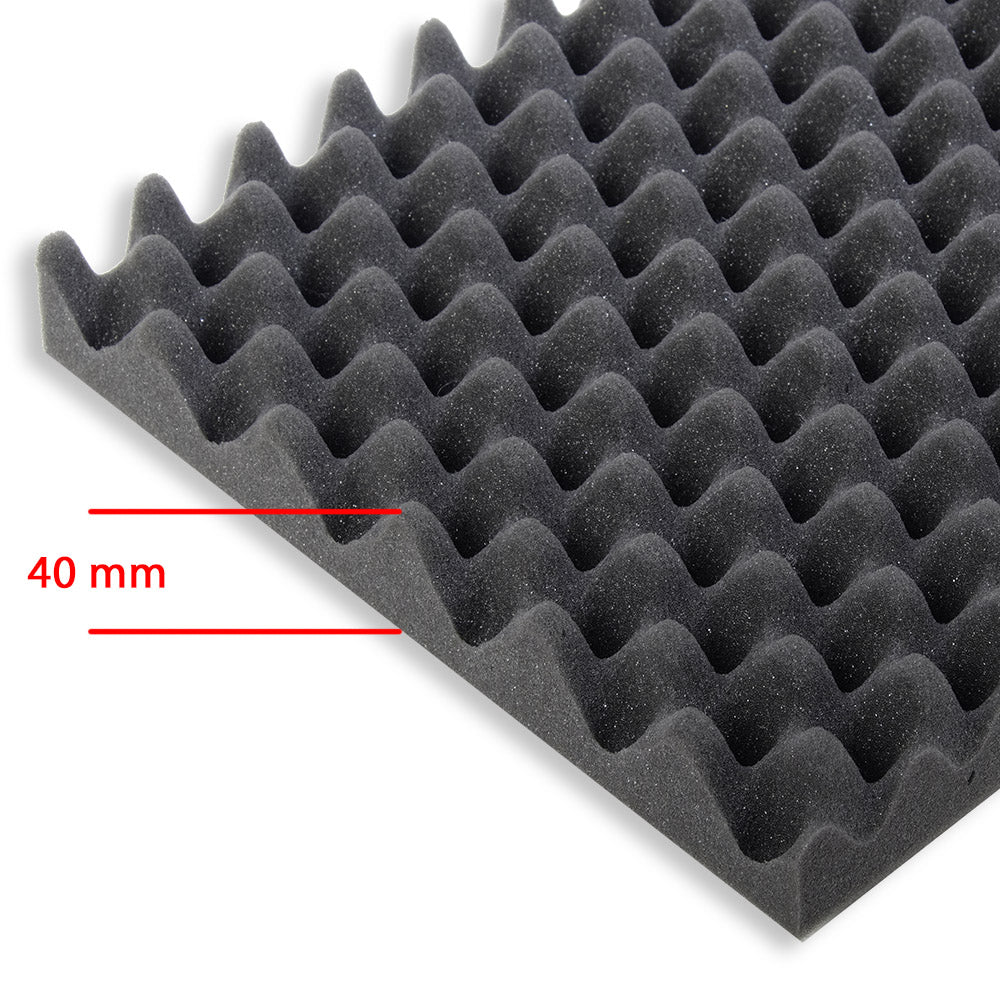 Akustikschaumstoff Typ 100x100x5 Cm – Pyramidenschaum Zur Schalldämmung, Für Studio, Keller & Home-Office